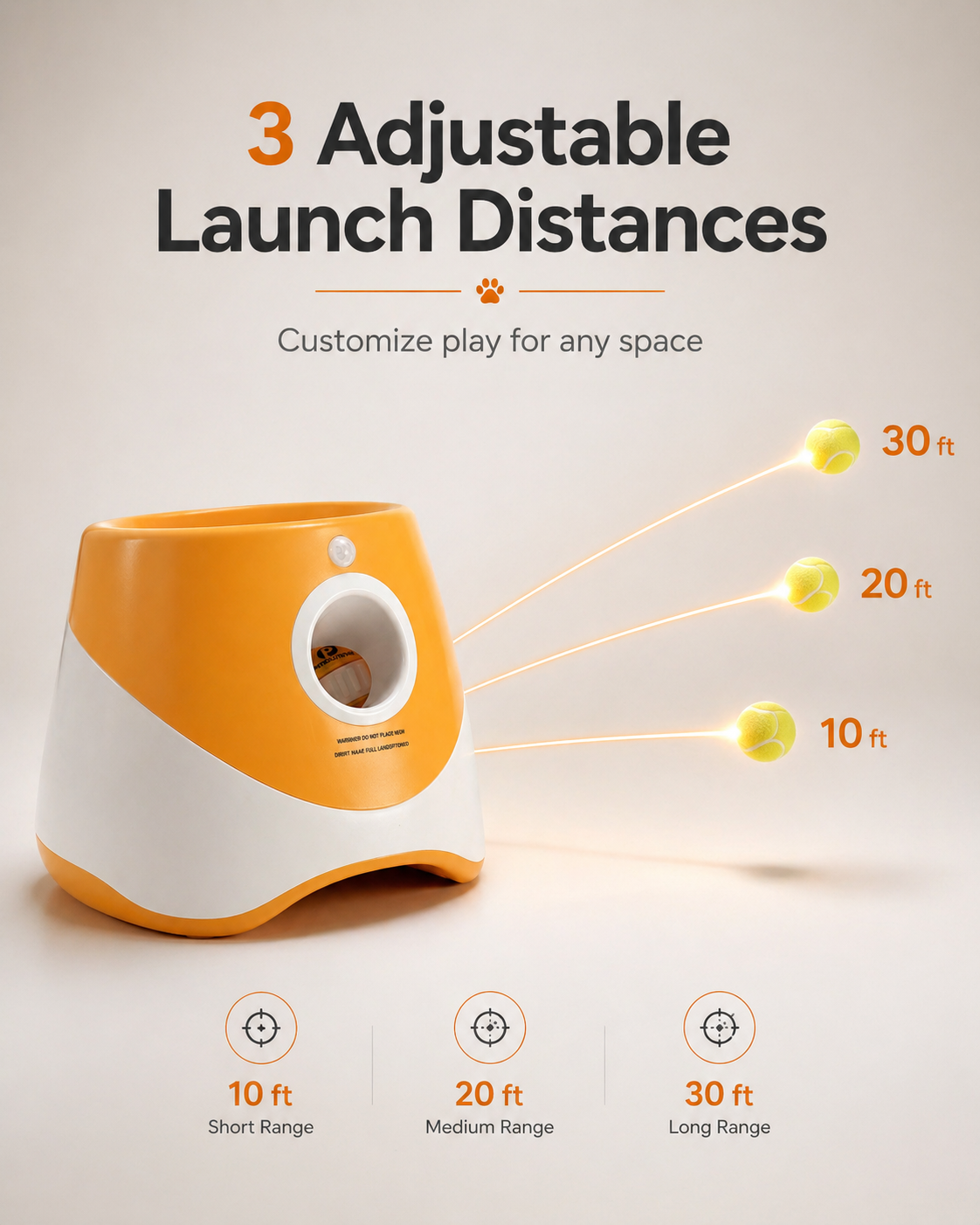 Petss & Paws Fetch Launcher™ Includes 6 Premium Tennis Balls - Hands-Free Fetch for High-Energy Dogs.
